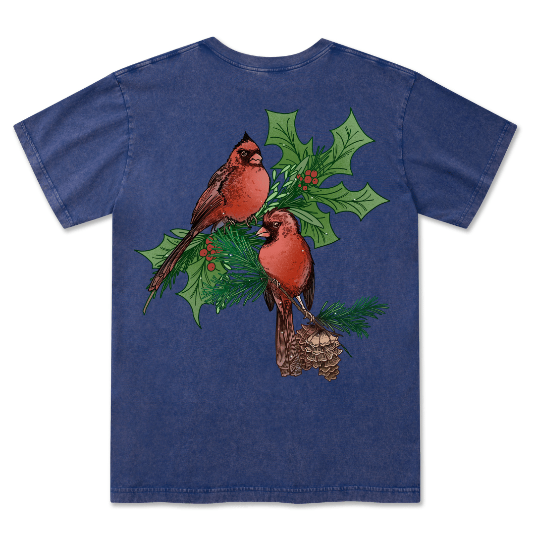 Christmas Cardinal Washed Tee