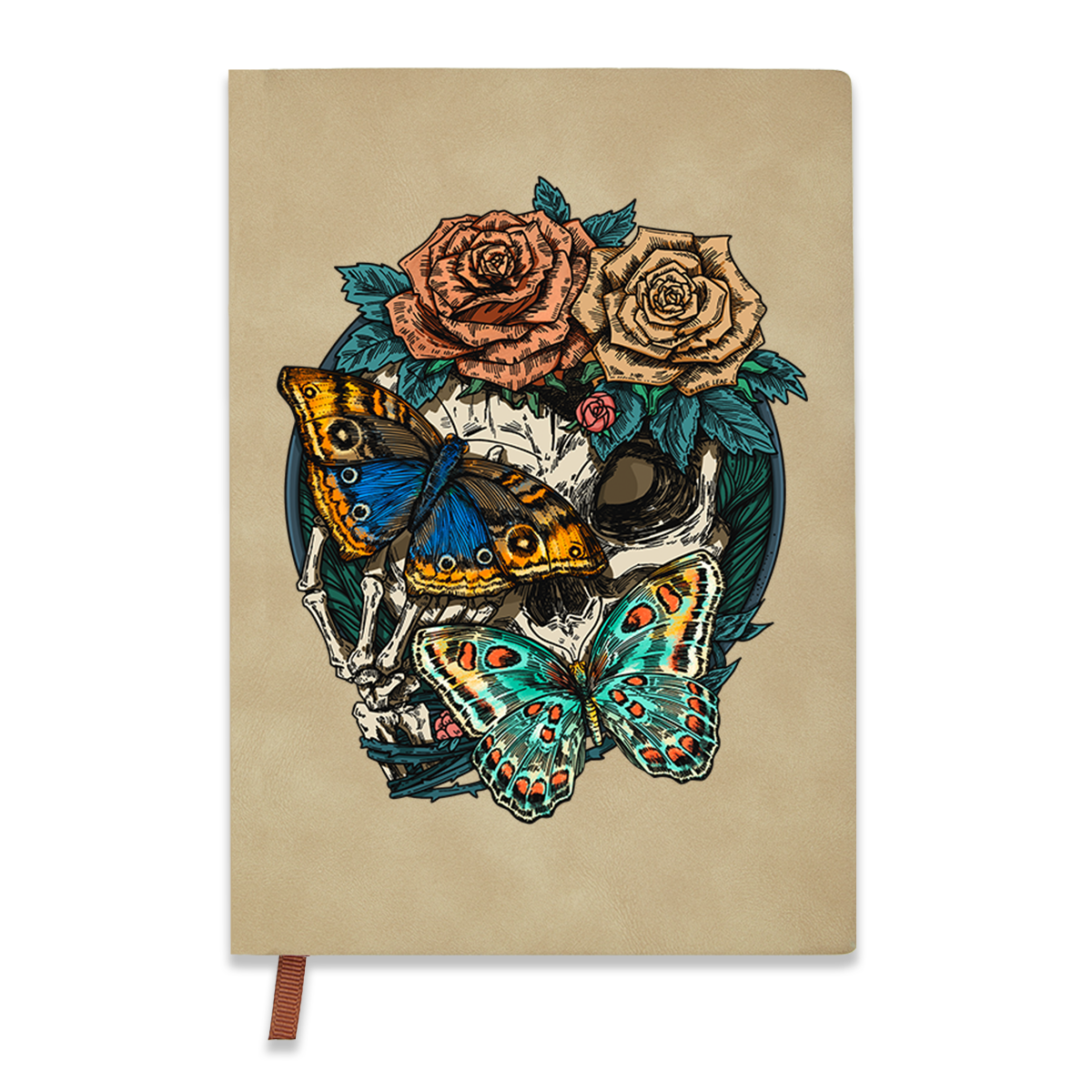freeleaf-floral-skull-vintage-leather-notebook