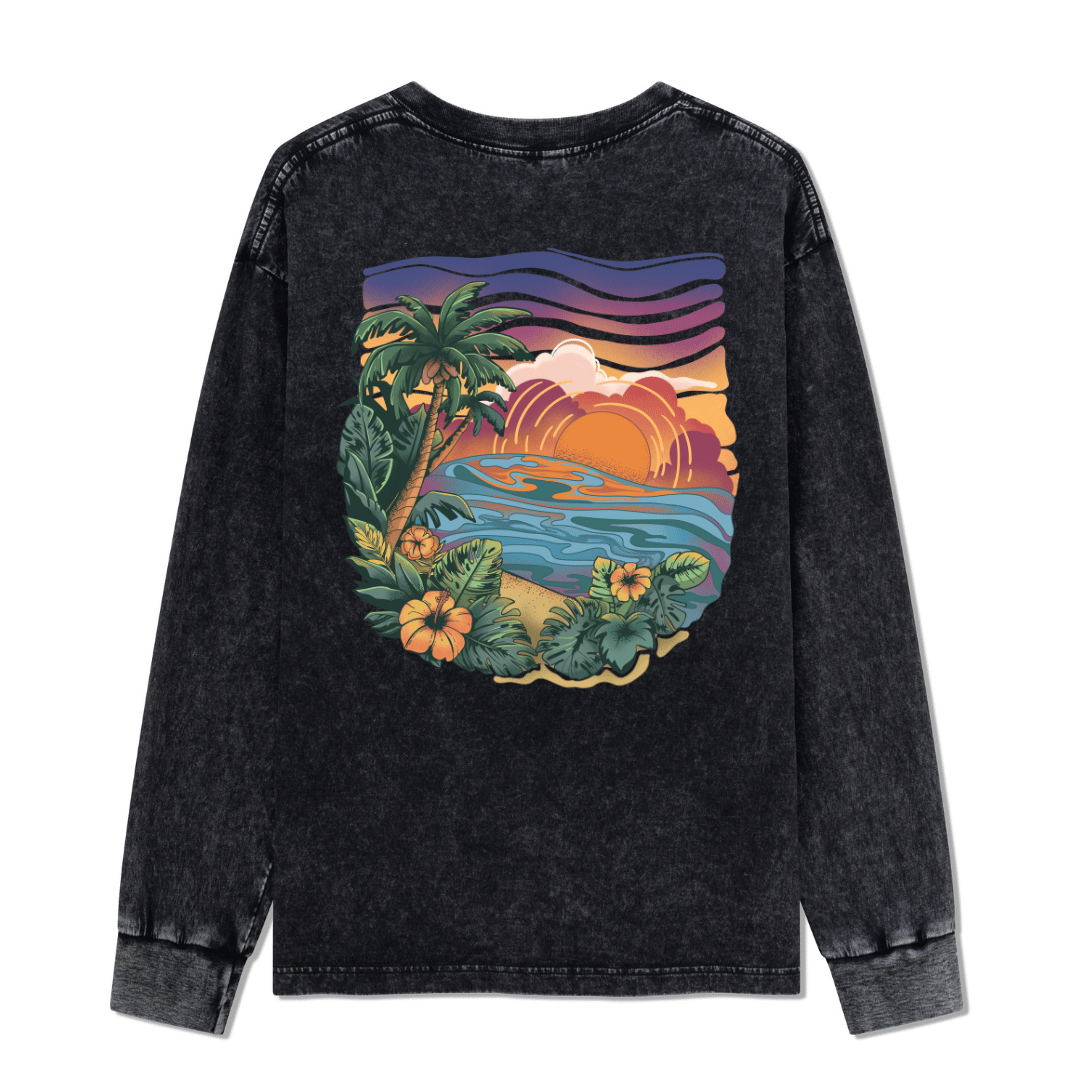 Golden Beach Washed Long Sleeve Top