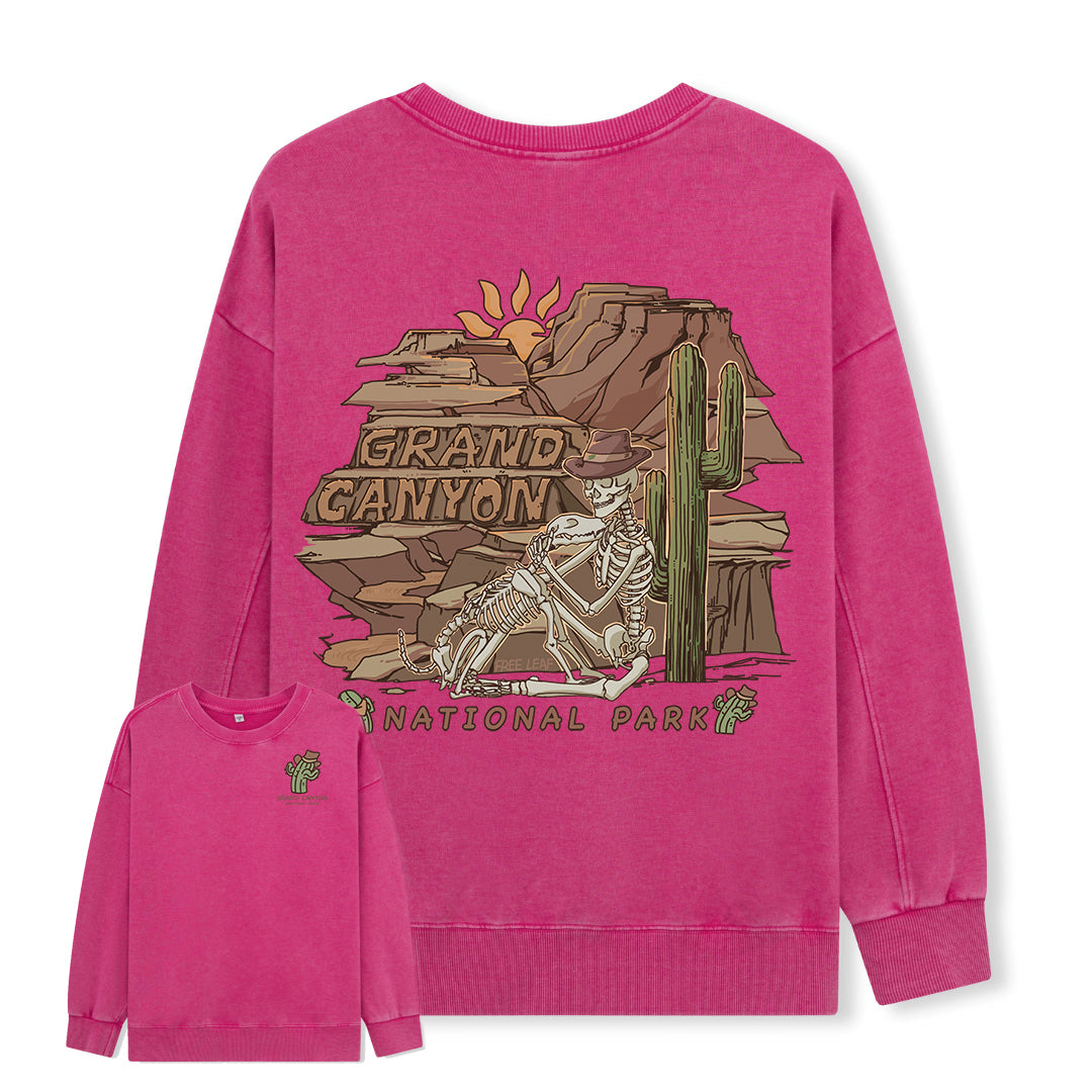 Freeleaf Grand Canyon National Park Unisex Nature Inspired Washed Sweatshirt