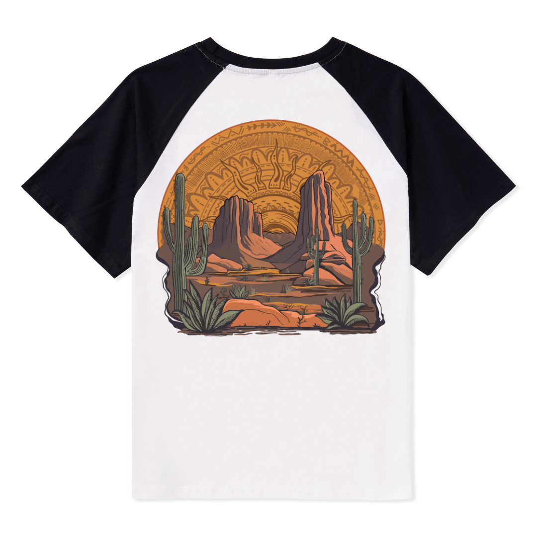 Golden Desert Raglan Short Sleeve Top