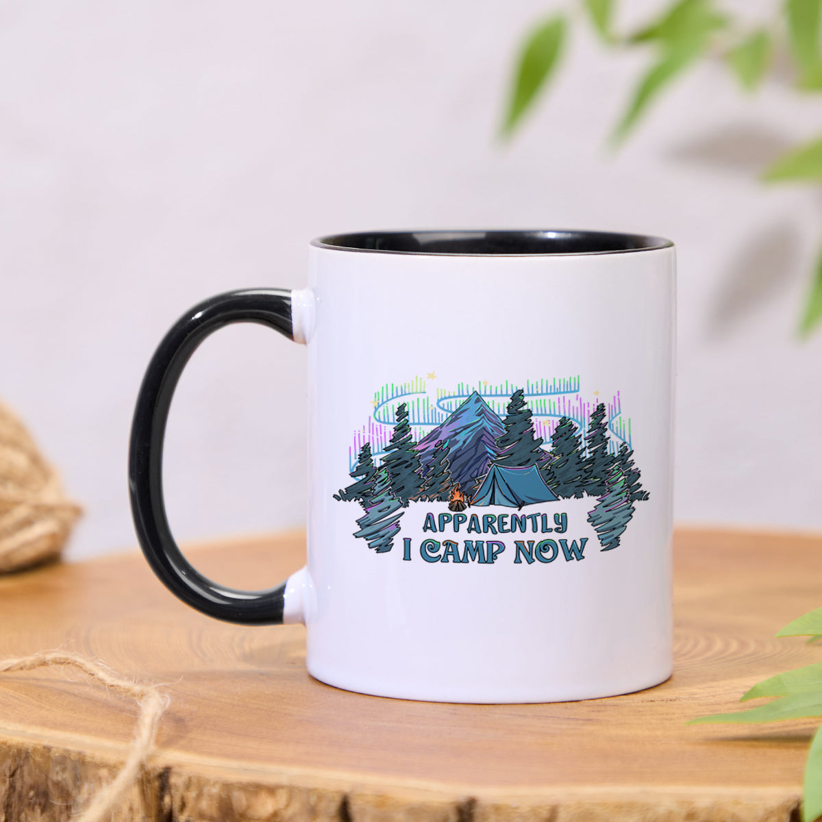 Freeleaf I Camping Now Colorful Ceramic Mug