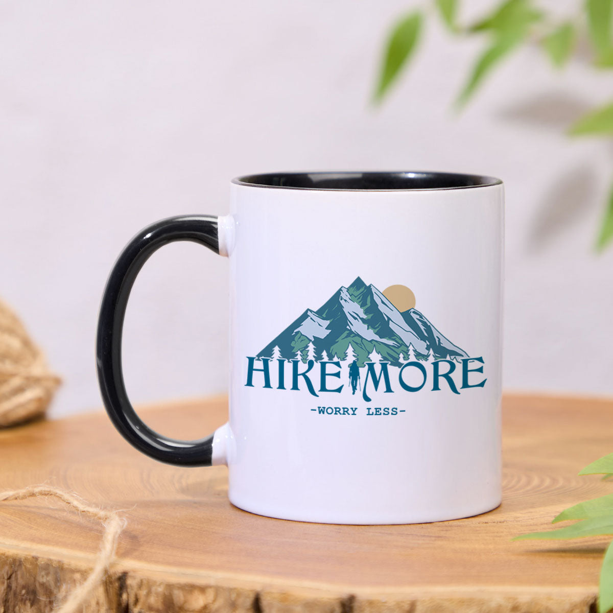 Freeleaf Hike More Worry Less Colorful Ceramic Mug