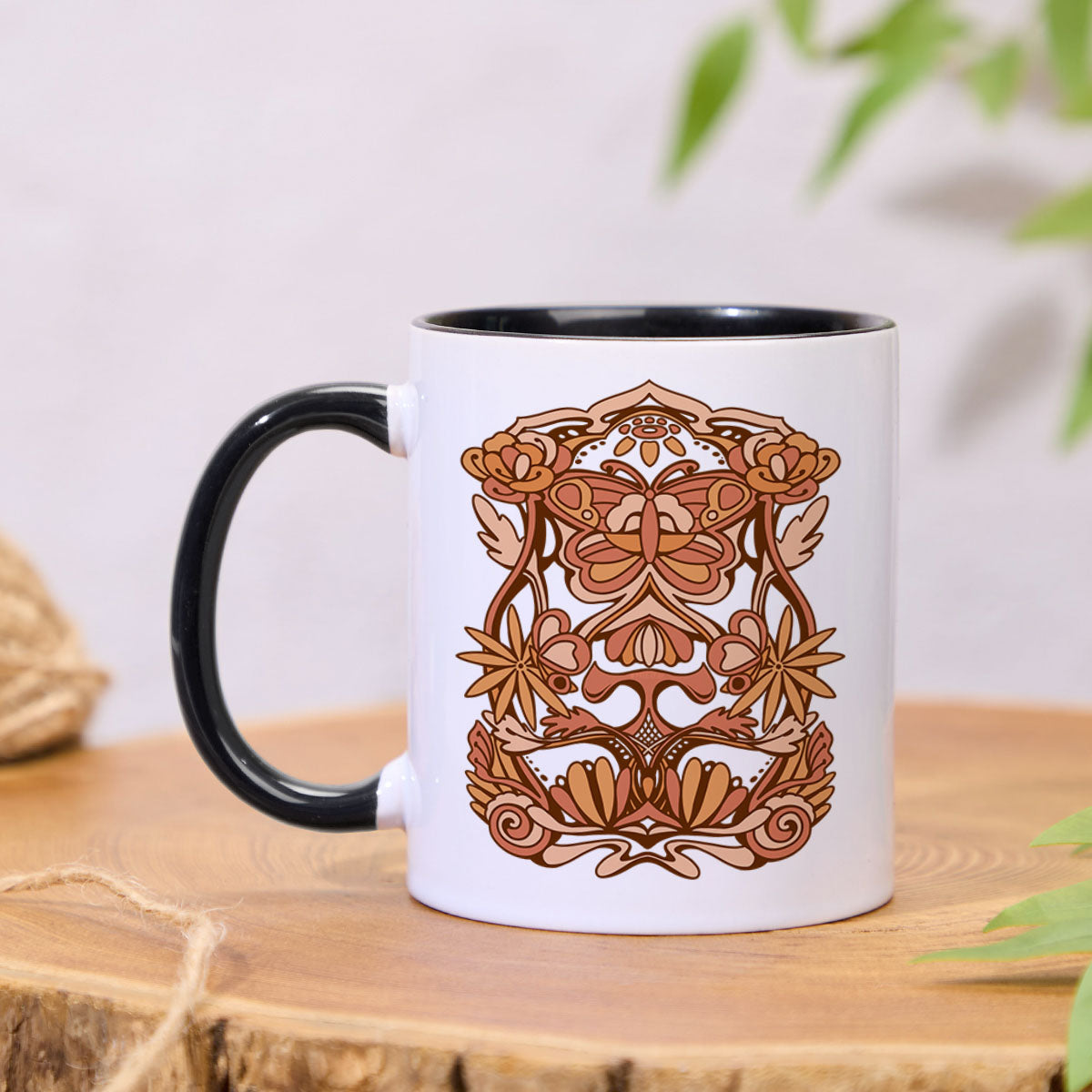 Freeleaf Spring Butterfly Colorful Ceramic Mug