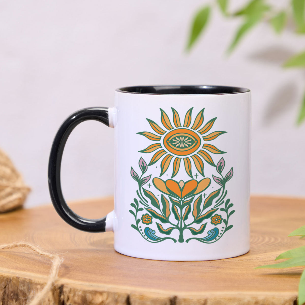 Freeleaf Sunflower Colorful Ceramic Mug