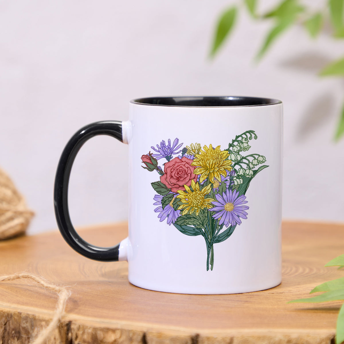 Freeleaf Symphony of Flowers Colorful Ceramic Mug