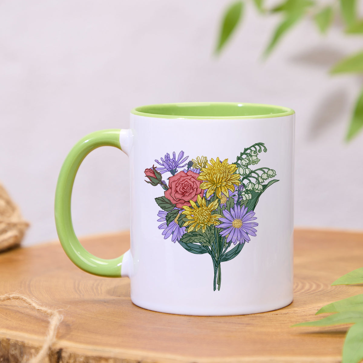 Freeleaf Symphony of Flowers Colorful Ceramic Mug