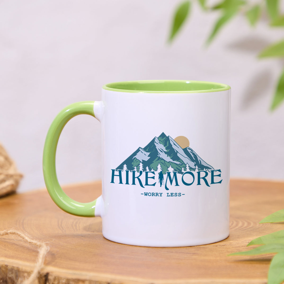 Freeleaf Hike More Worry Less Colorful Ceramic Mug