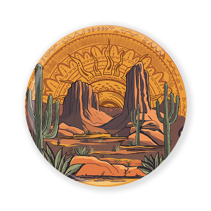 freeleaf-golden-desert-badge-pin