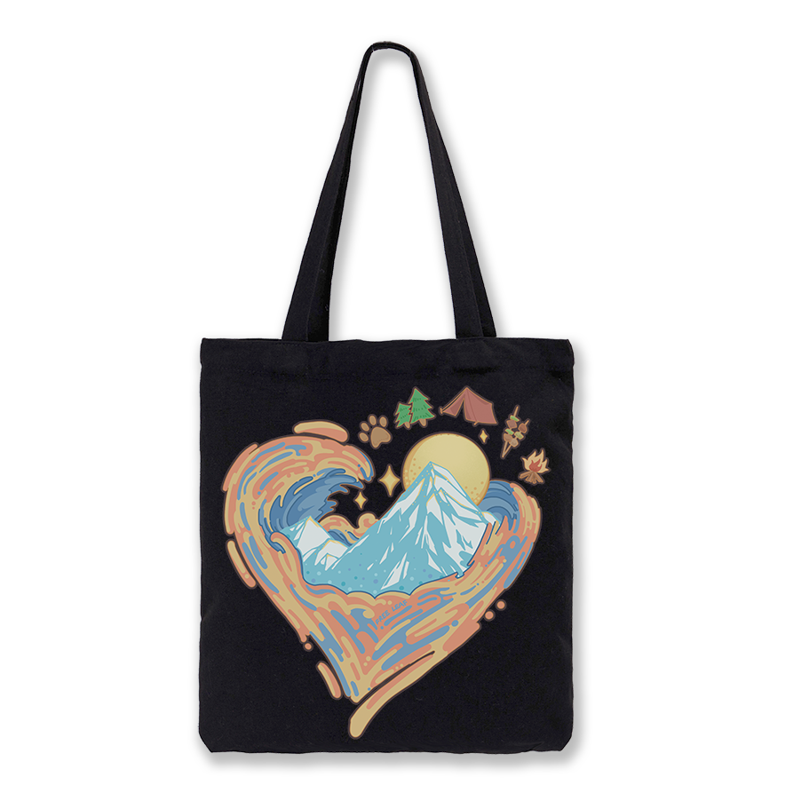 Freeleaf Heart of Wilderness Camping Tote Bag