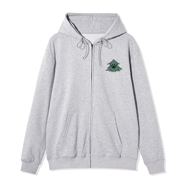 Freeleaf Hiking & Dogs Adventure Unisex Nature Inspired Fleece Full-Zip Hoodie