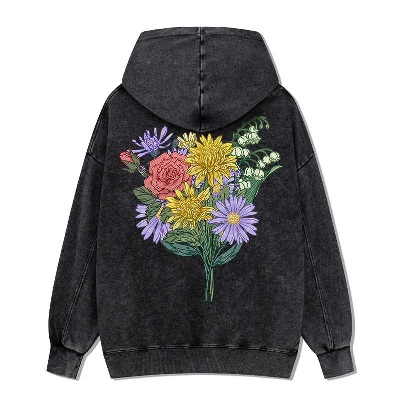 Freeleaf Symphony of Flowers Unisex Nature Inspired Hoodie