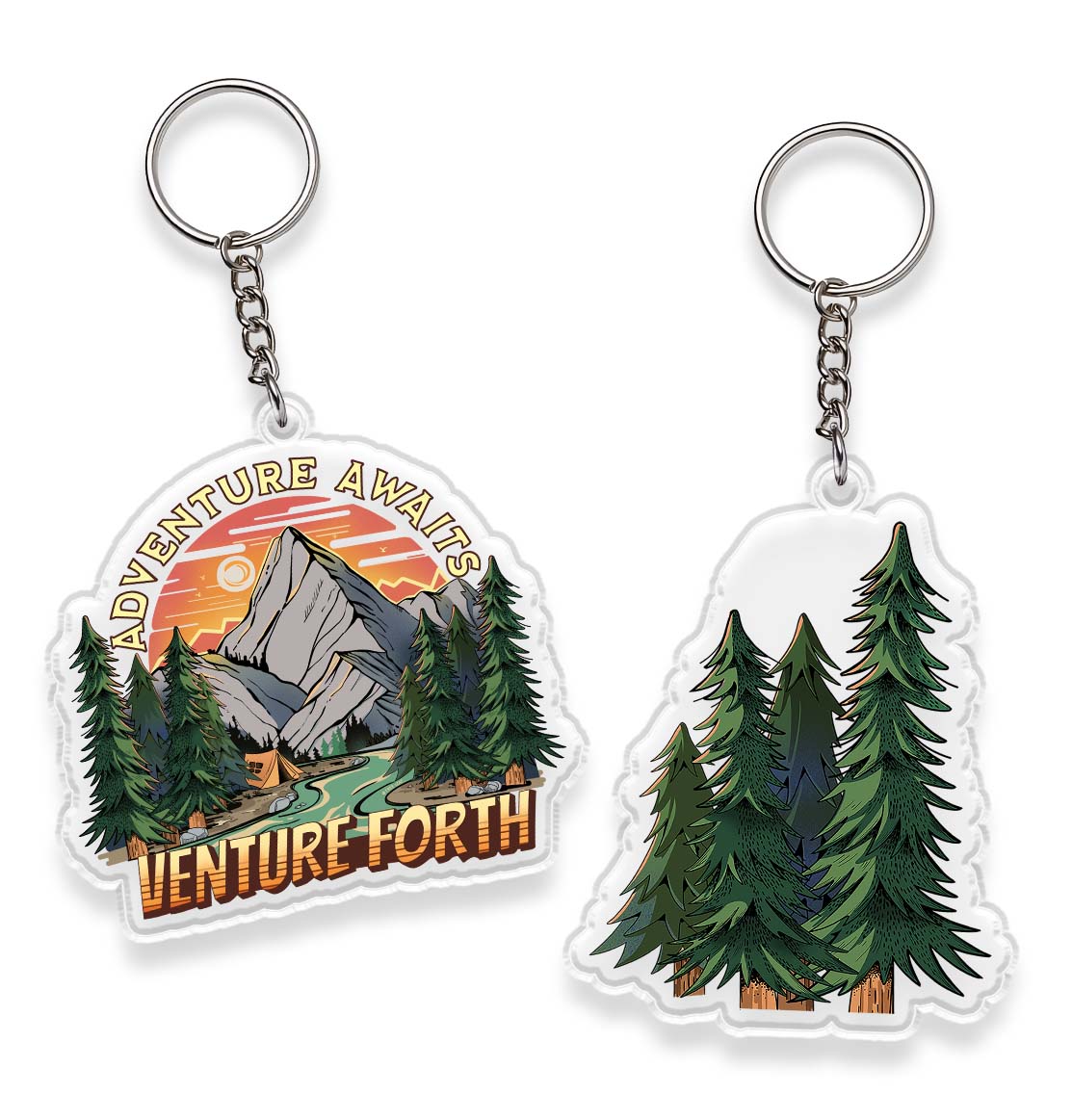 Freeleaf Adventure Awaits Double-Sided Acrylic Keychain