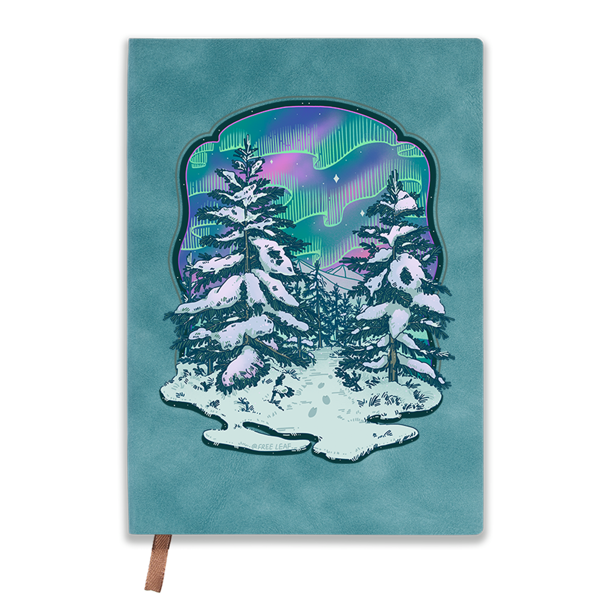 freeleaf-winter-aurora-vintage-leather-notebook