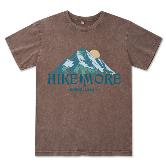 Hike More Front-printed Washed Tee