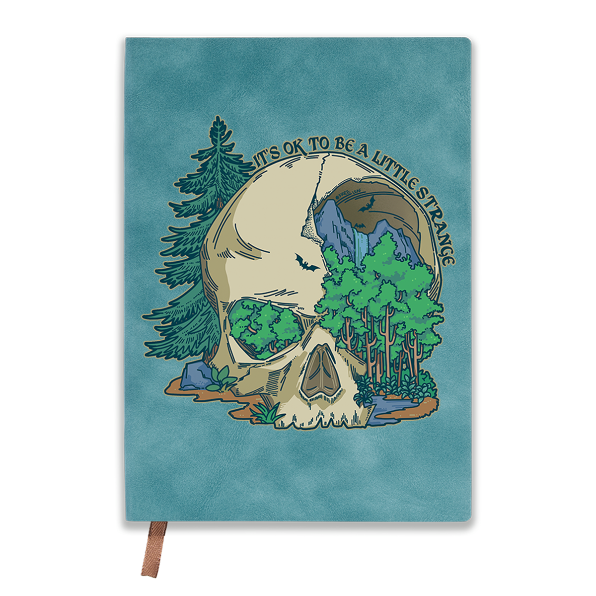 Freeleaf Skull Mountain Vintage Leather Journal Notebook