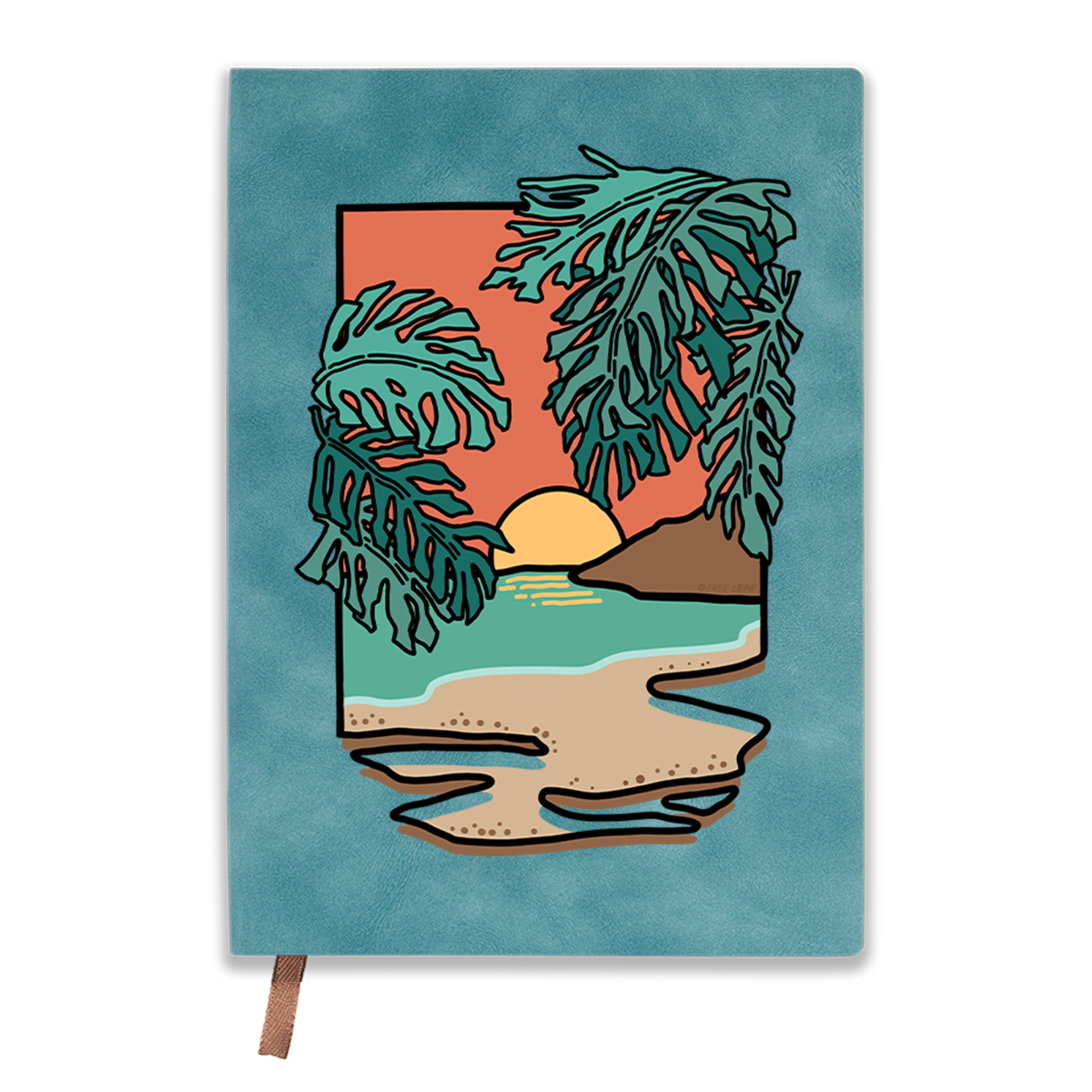 Freeleaf Hawaiian Vacation Vintage Leather Notebook