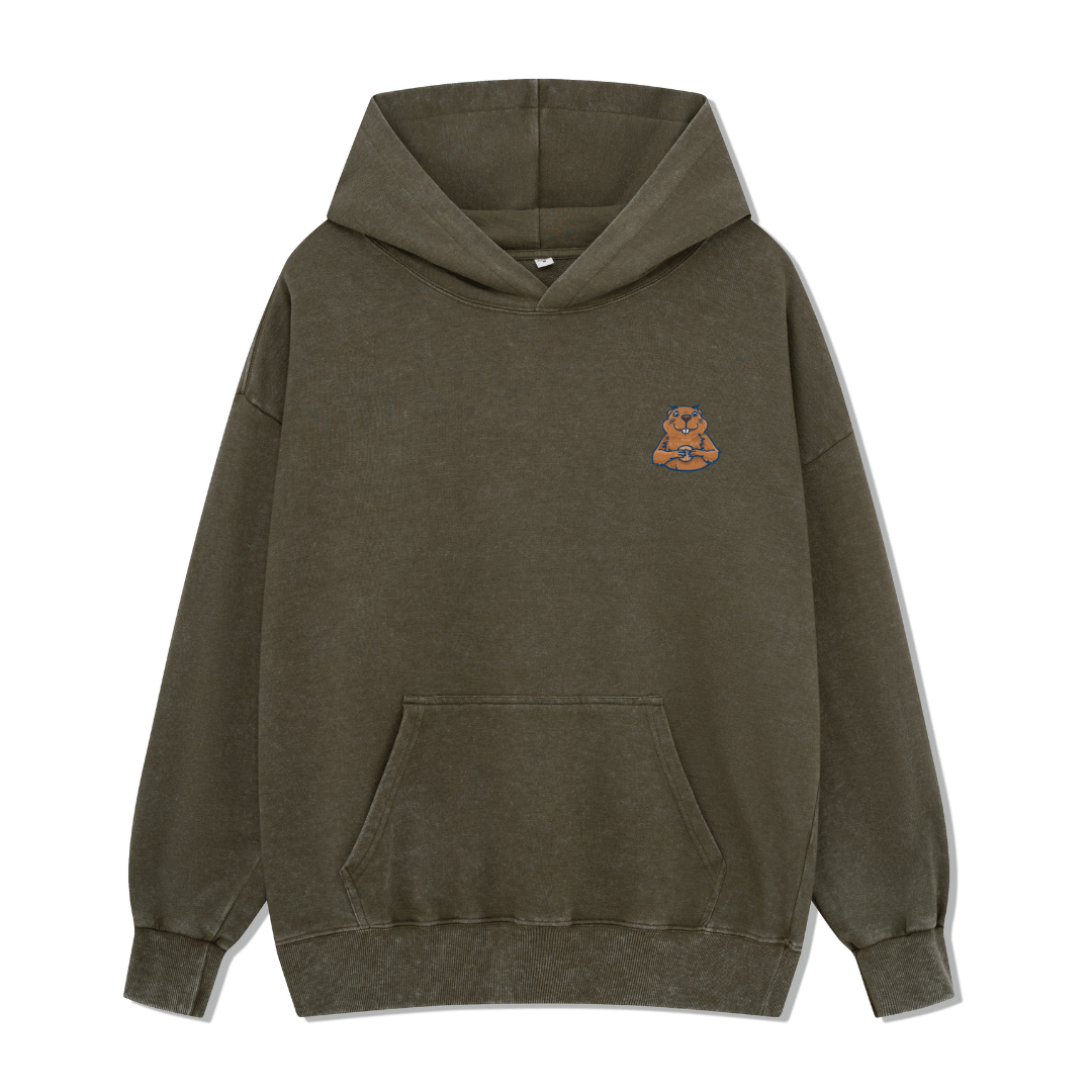 Happy Mind Happy Life Washed Hoodie