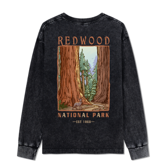 Elk Walk Washed Long Sleeve Top