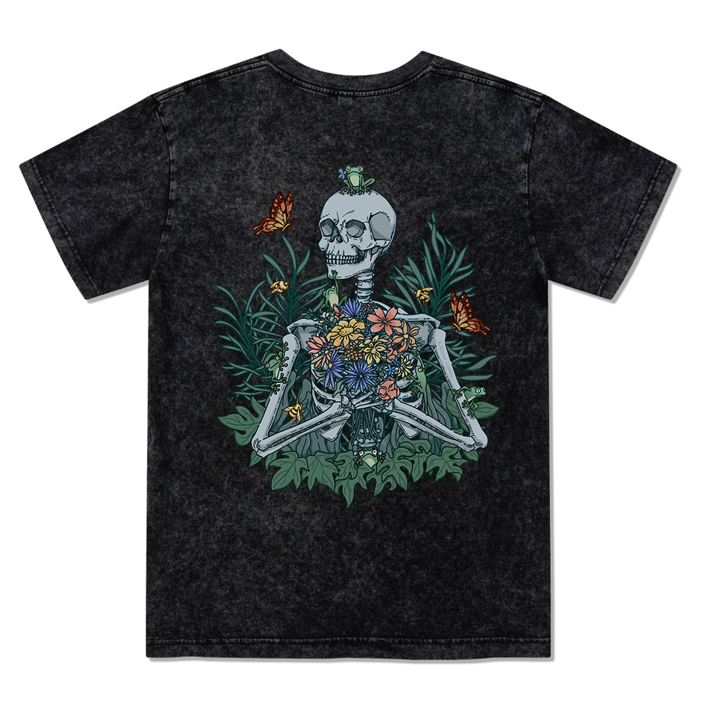Freeleaf Rebirth in Bloom Unisex Nature Inspired Washed Tee