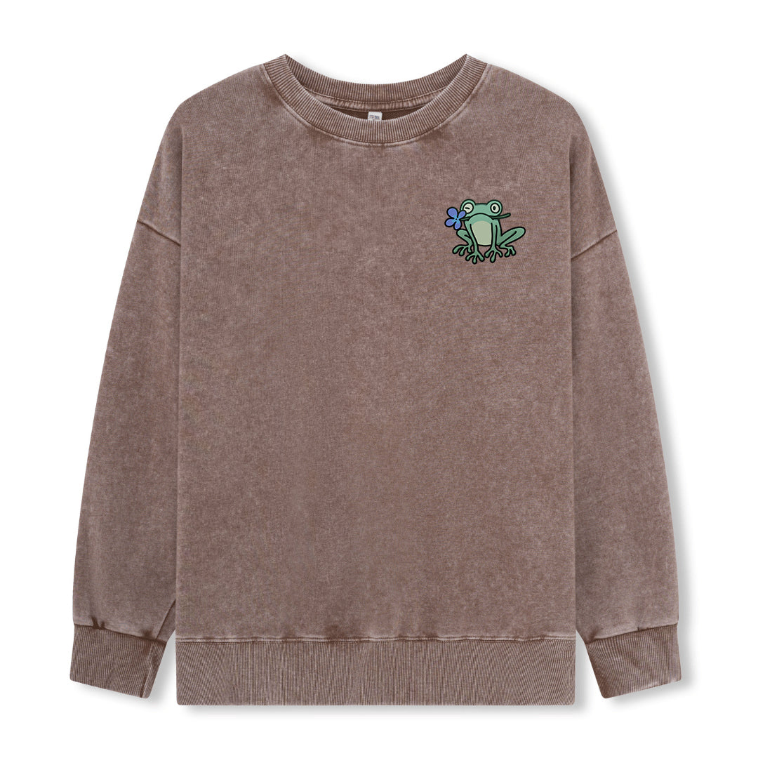 Freeleaf Rebirth in Bloom Unisex Nature Inspired Washed Sweatshirt