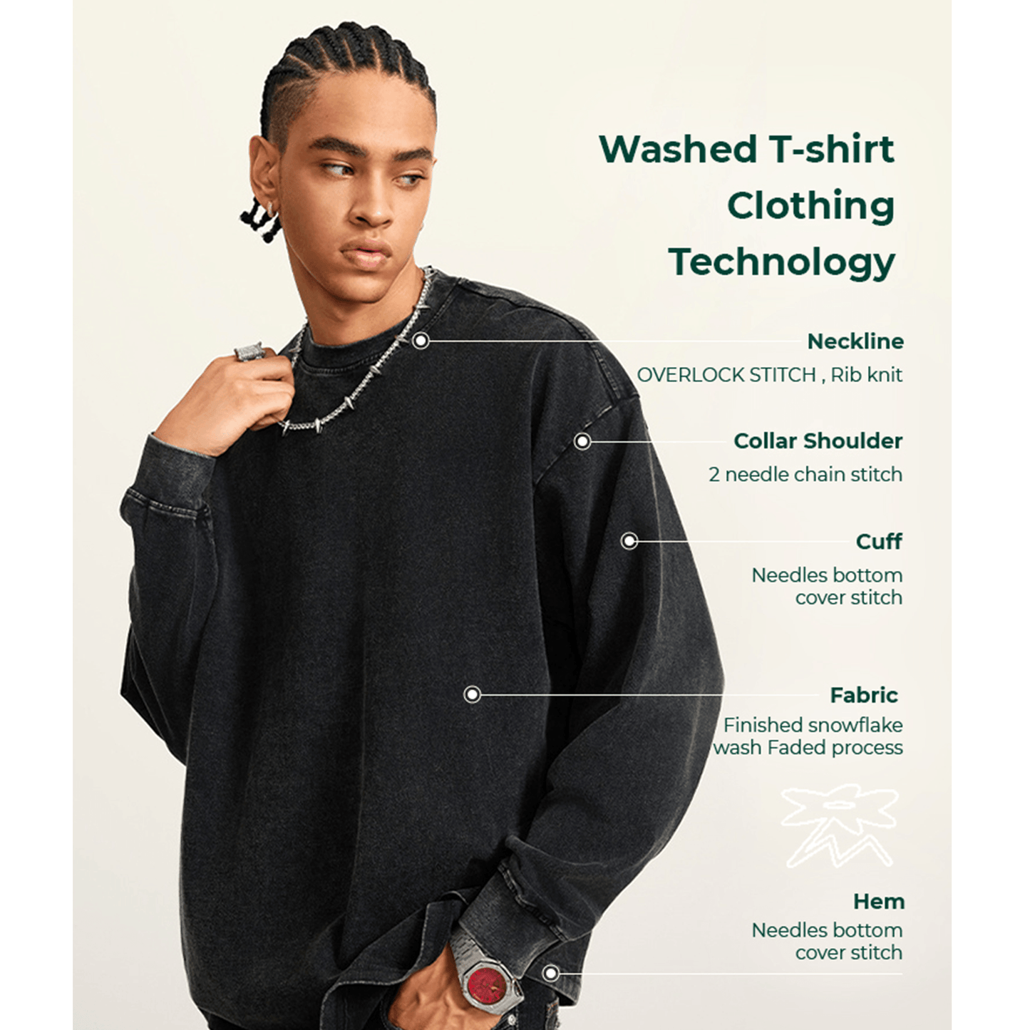 Life Attraction Washed Long Sleeve Top