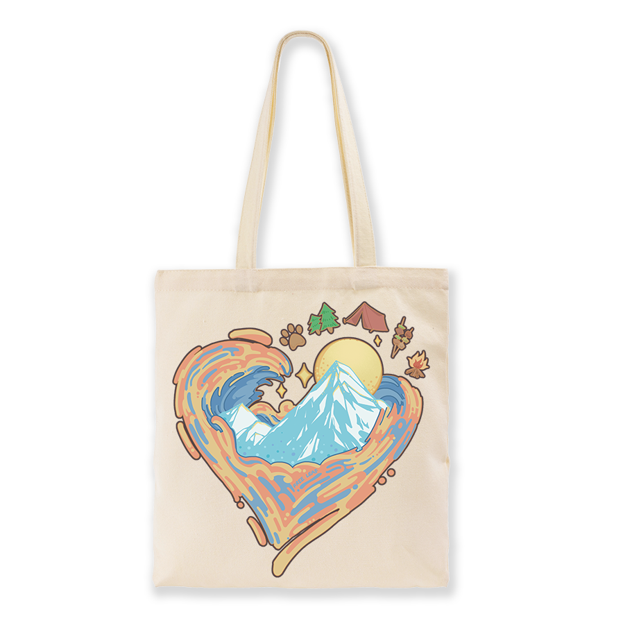 Freeleaf Heart of Wilderness Camping Tote Bag
