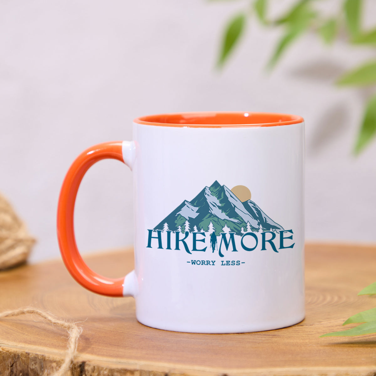 Freeleaf Hike More Worry Less Colorful Ceramic Mug