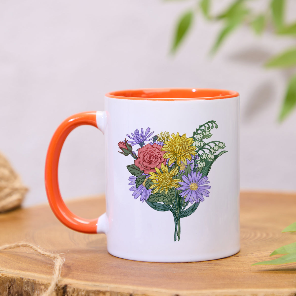 Freeleaf Symphony of Flowers Colorful Ceramic Mug