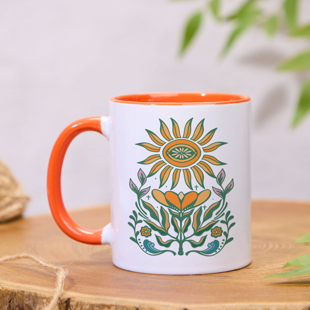 Freeleaf Sunflower Colorful Ceramic Mug