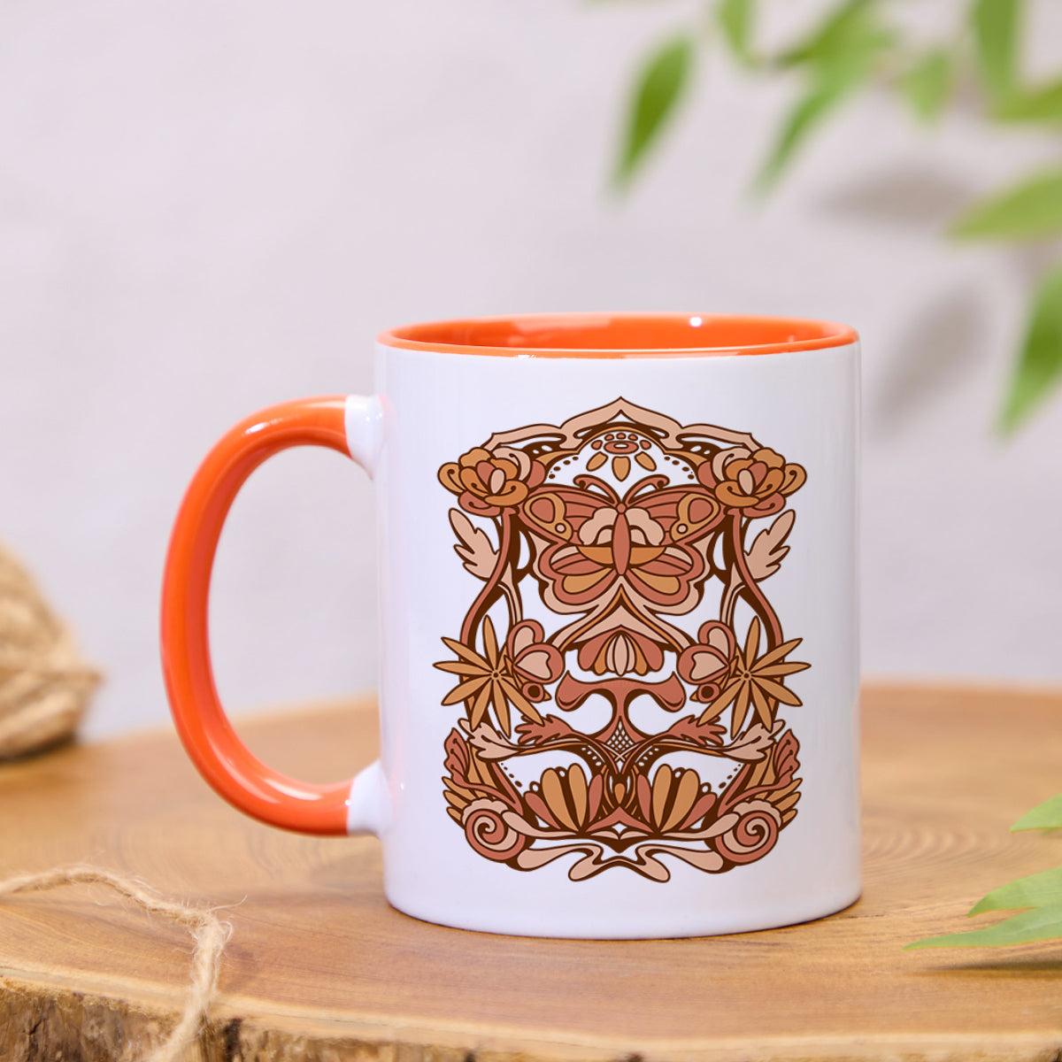 Freeleaf Spring Butterfly Colorful Ceramic Mug