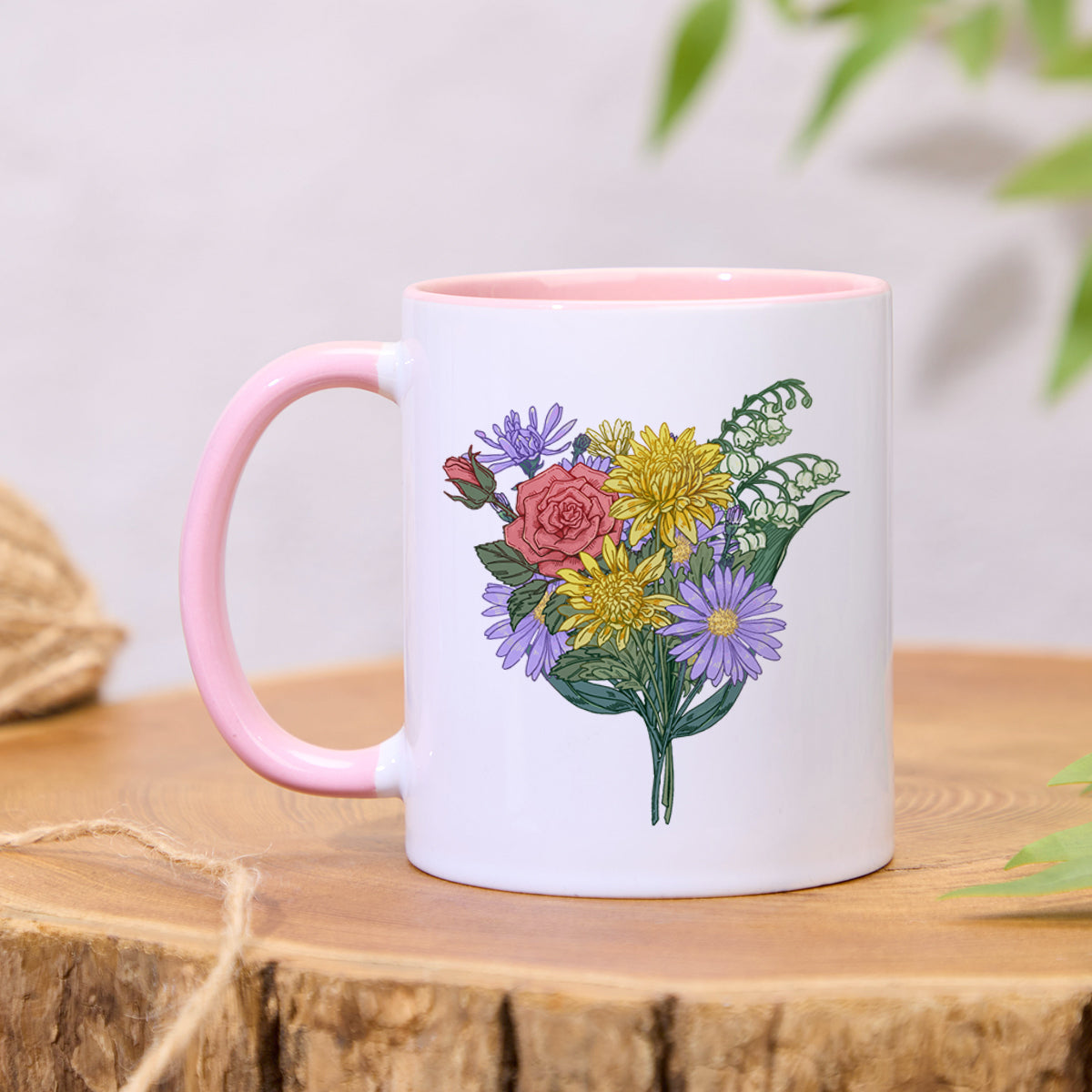 Freeleaf Symphony of Flowers Colorful Ceramic Mug