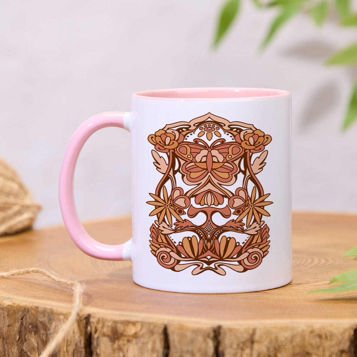 Freeleaf Spring Butterfly Colorful Ceramic Mug