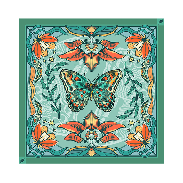 Freeleaf Floral ButterflyBandana