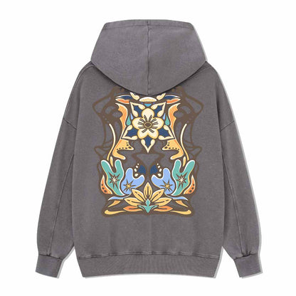 Aquilegia Formosa Back-printed Washed Hoodie