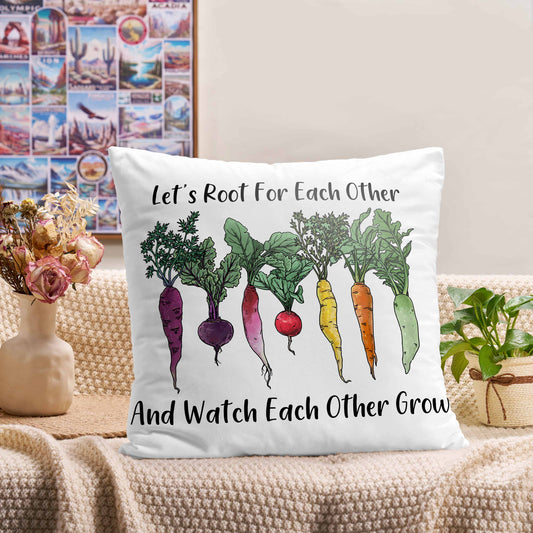Freeleaf Let Root For Each Other Short Plush Cushion Pillow