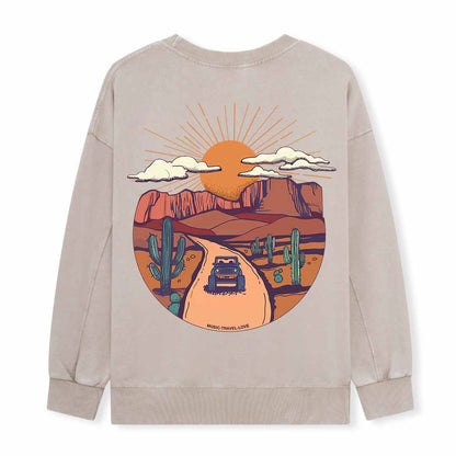 Go Hiking With Music Washed Sweatshirt