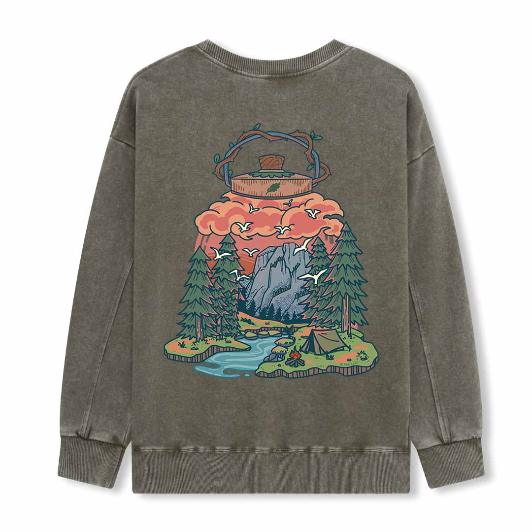Go And Discover Washed Sweatshirt