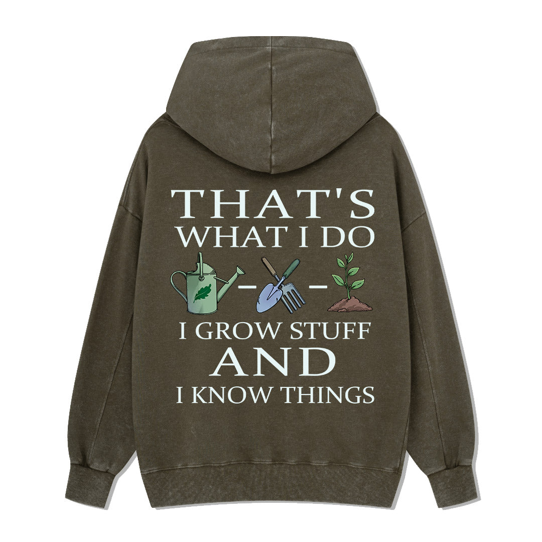 Freeleaf I Grow Stuff and I Know Things Nature Inspired Hoodie