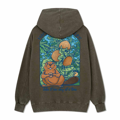 Happy Mind Happy Life Washed Hoodie