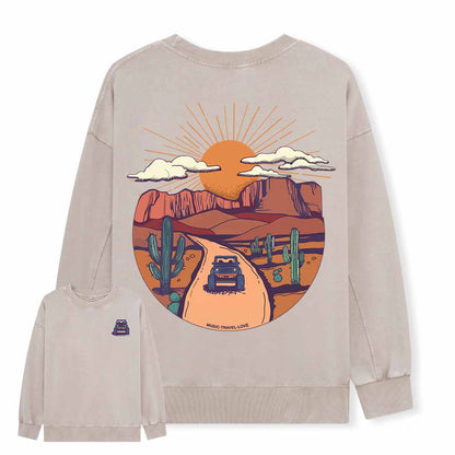 Go Hiking With Music Washed Sweatshirt