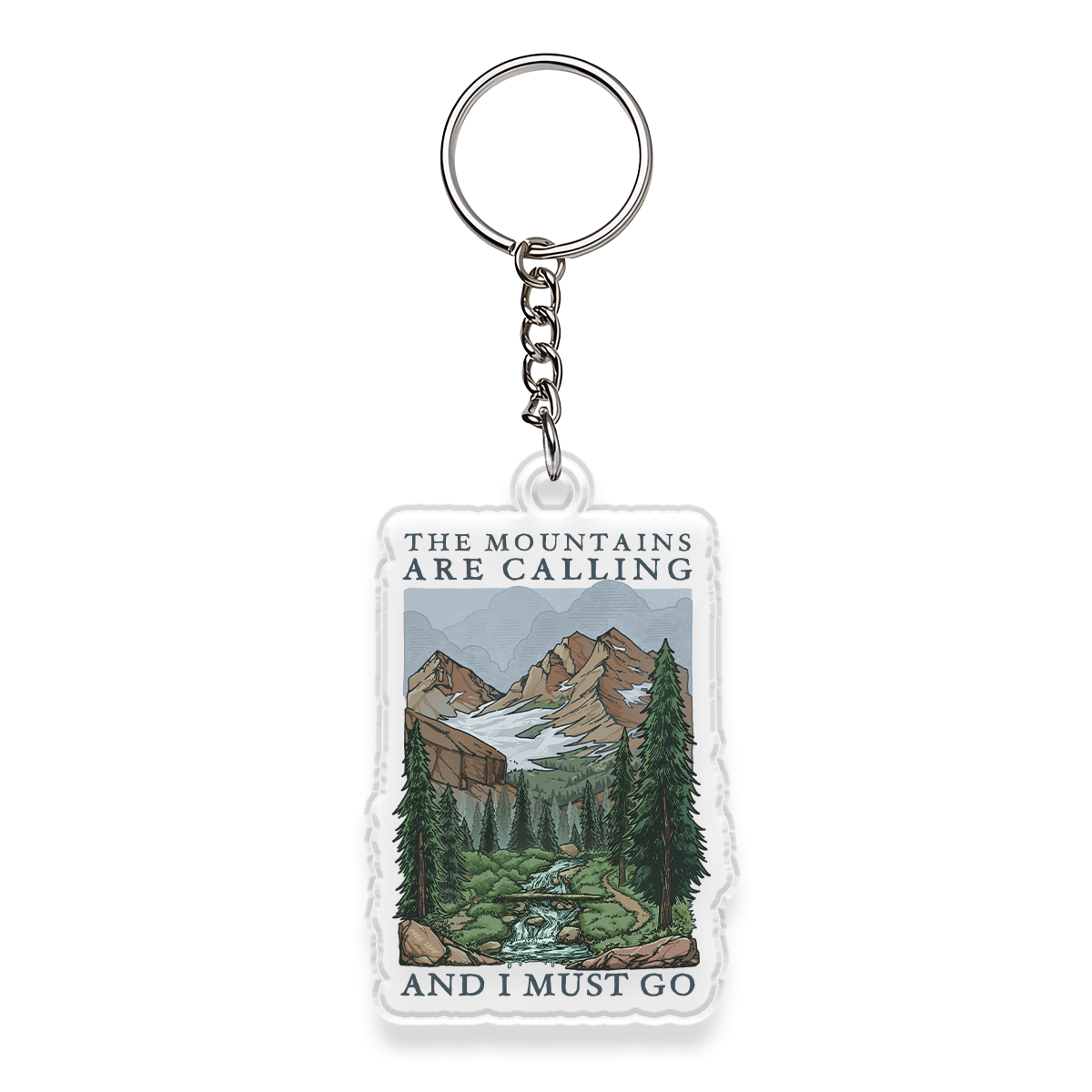 Freeleaf The Mountains Are Calling Double-Sided Acrylic Keychain
