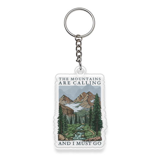 Freeleaf The Mountains Are Calling Double-Sided Acrylic Keychain