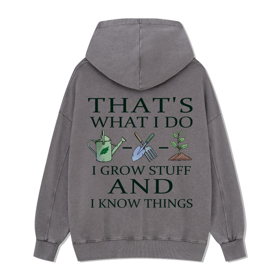 Freeleaf I Grow Stuff and I Know Things Nature Inspired Hoodie