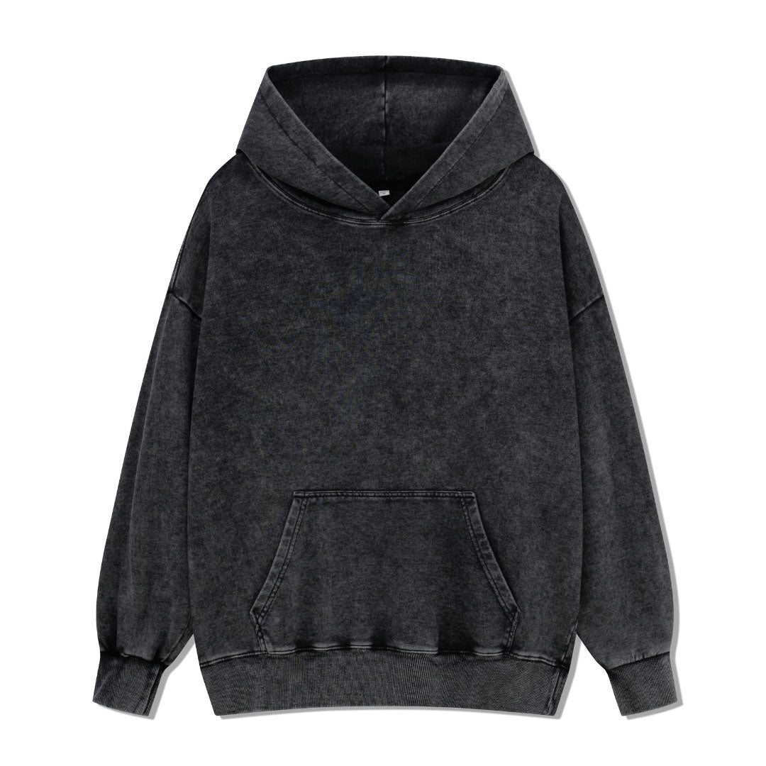 Just Want To Go Camping Back-printed Washed Hoodie