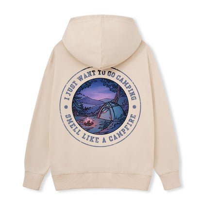 Just Want To Go Camping Back-Printed Hoodie