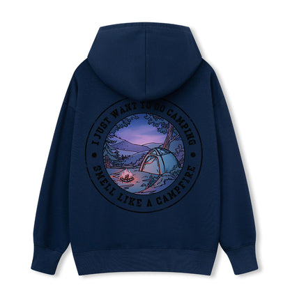 Just Want To Go Camping Back-Printed Hoodie