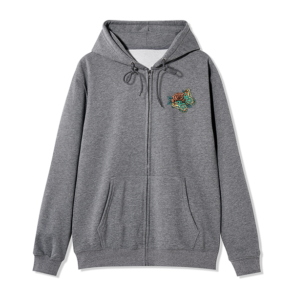freeleaf-floral-skull-unisex-fleece-full-zip-hoodie