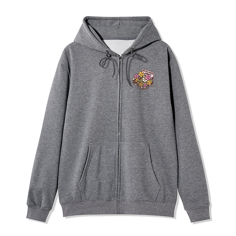 Freeleaf Flourishing Garden Nature Inspired Unisex Fleece Full-Zip Hoodie