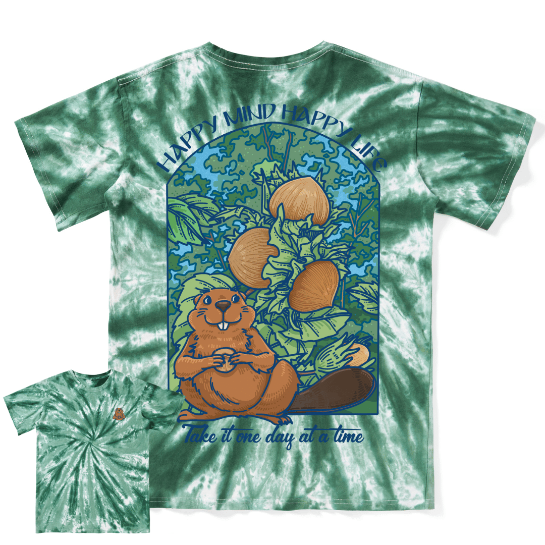 Happy Mind Happy Life Tie Dye Tee